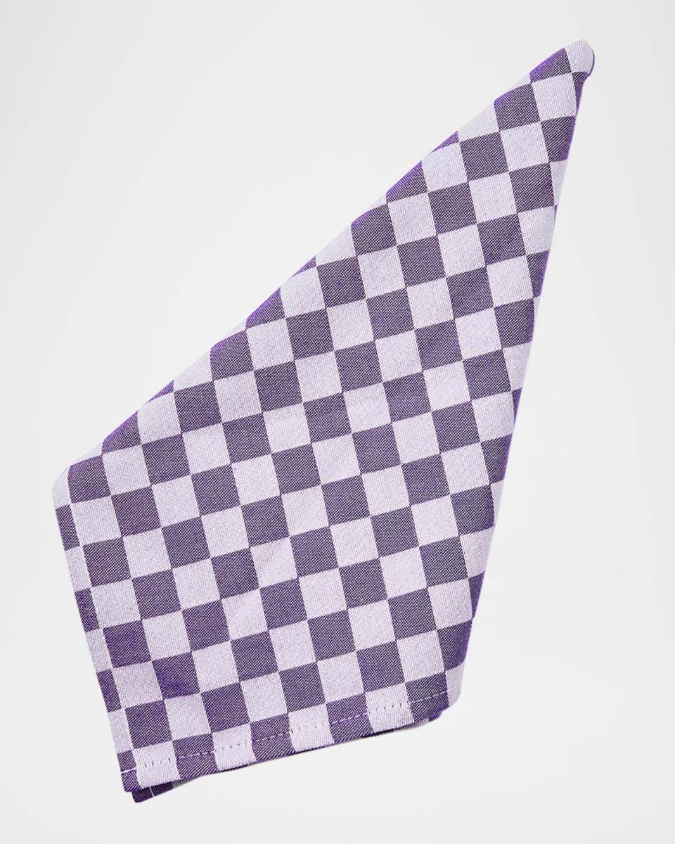 Plum Check Napkin, Set of 4